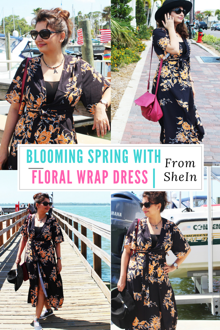 Blooming Spring With Floral Wrap Dress | From SheIn