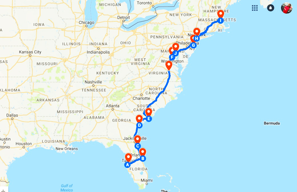 Road Trip Map 