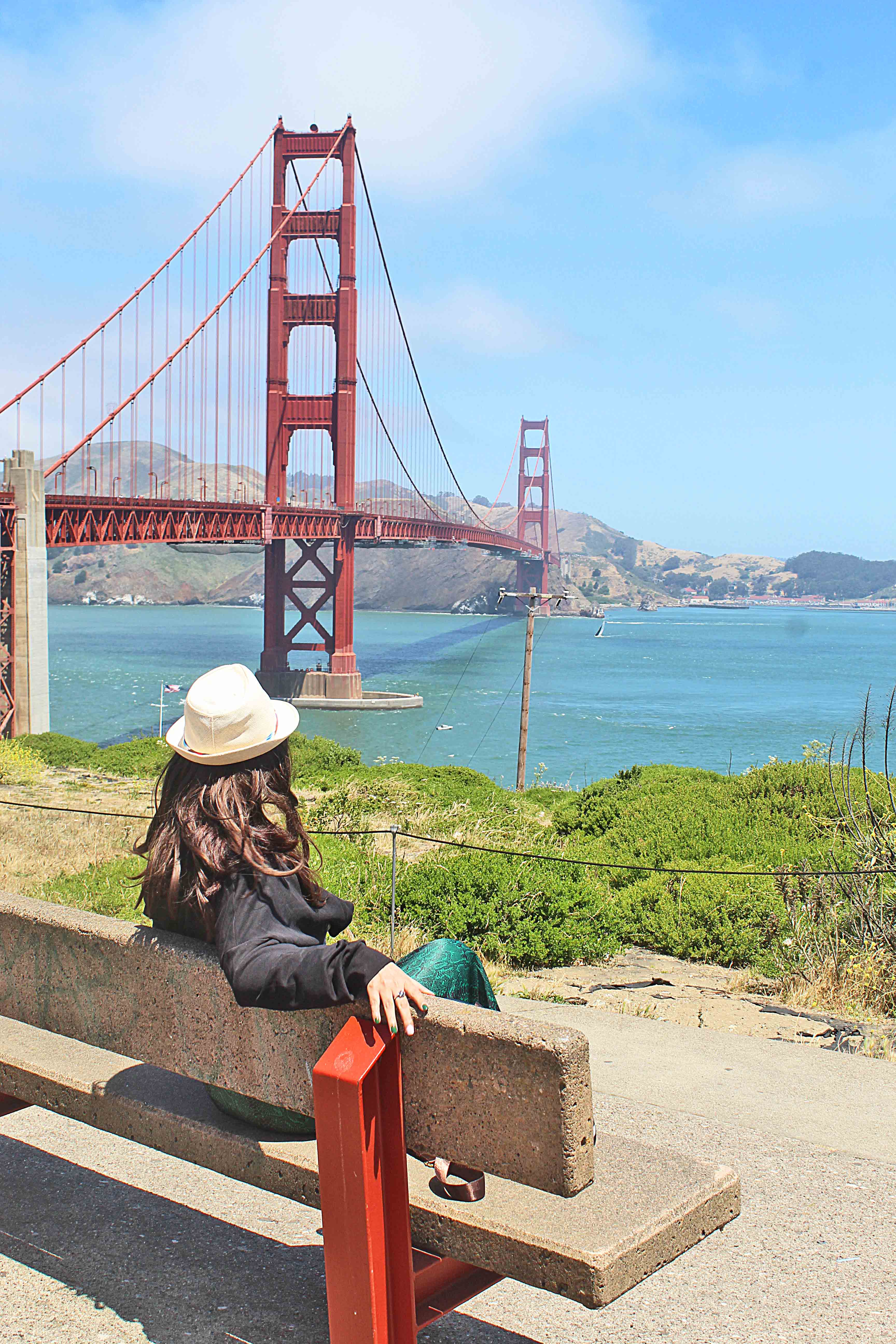 View of Golden Gate Bridge from Golden Gate Bridge Vista Point at